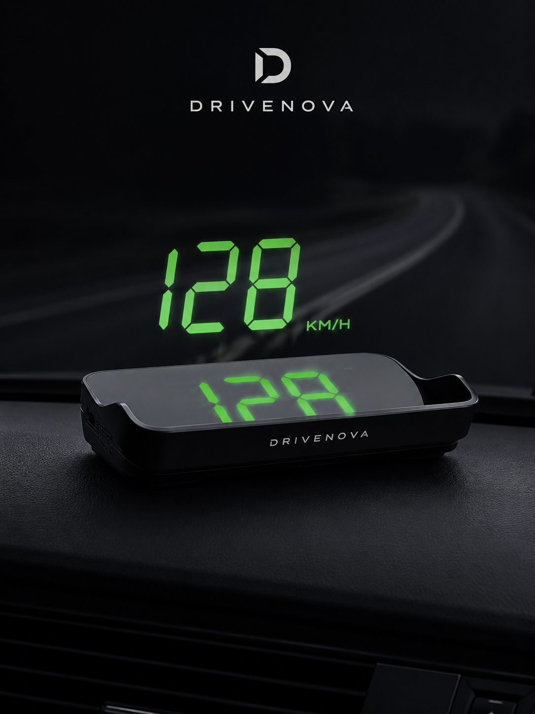 DriveNova™ GPS Head-Up Display (HUD) – Digitaler Tacho mit Echtzeit-Geschwindigkeitsanzeige
