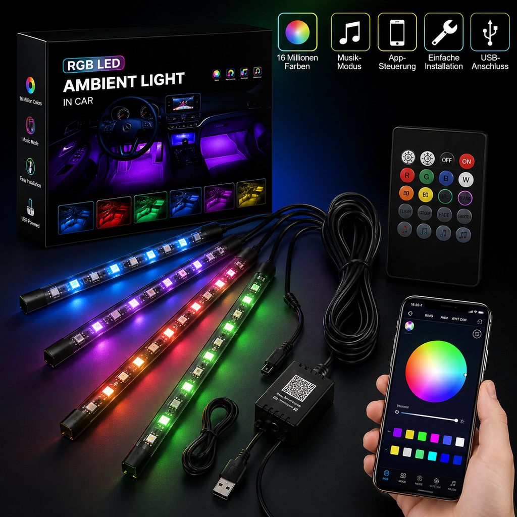 DriveNova™ RGB-Ambientebeleuchtung für den Fahrzeuginnenraum
