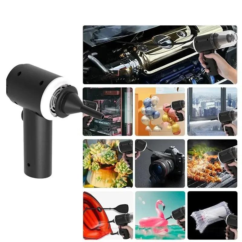 DriveNova MiniVac – Kabelloser 9000Pa Auto-Staubsauger mit USB-Aufladung