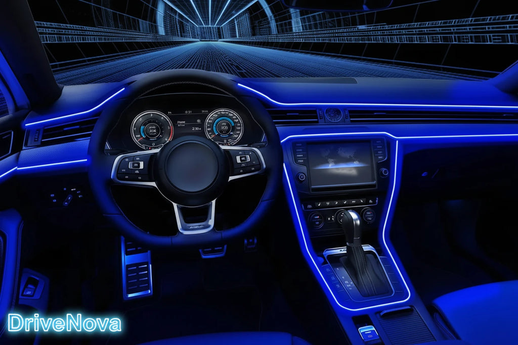 DriveNova| 5M LED Ambientebeleuchtung fürs Auto – Flexible Neon-Lichtleiste mit USB