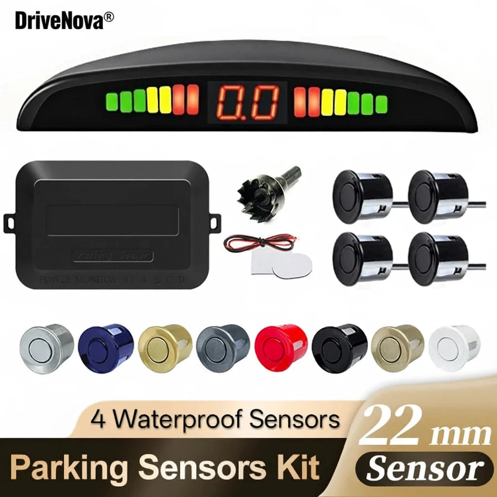 DriveNova ParkSense™ – LED Einparkhilfe mit 4 Sensoren