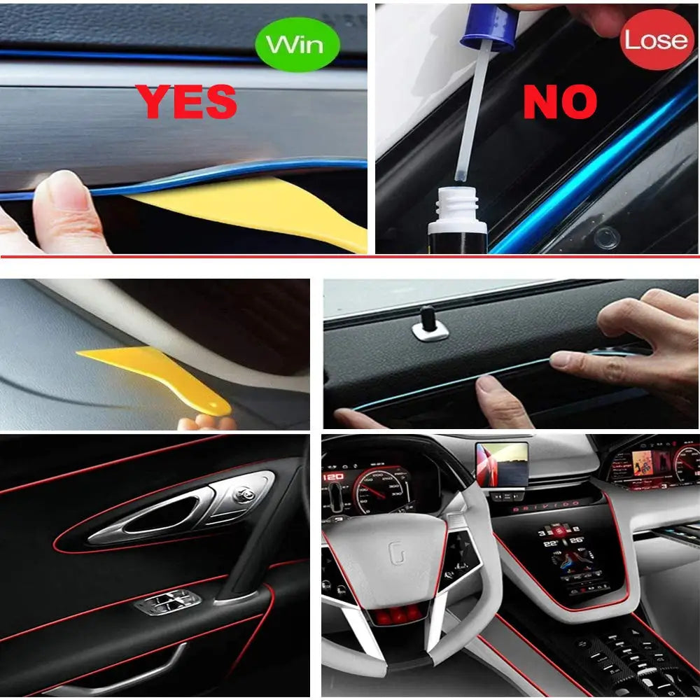 DriveNova| 5M LED Ambientebeleuchtung fürs Auto – Flexible Neon-Lichtleiste mit USB