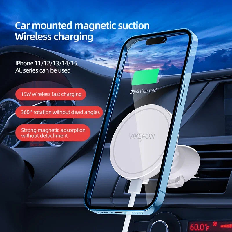 DriveNova MagSafe Auto-Handyhalterung mit kabellosem und magnetischem Schnellladen.